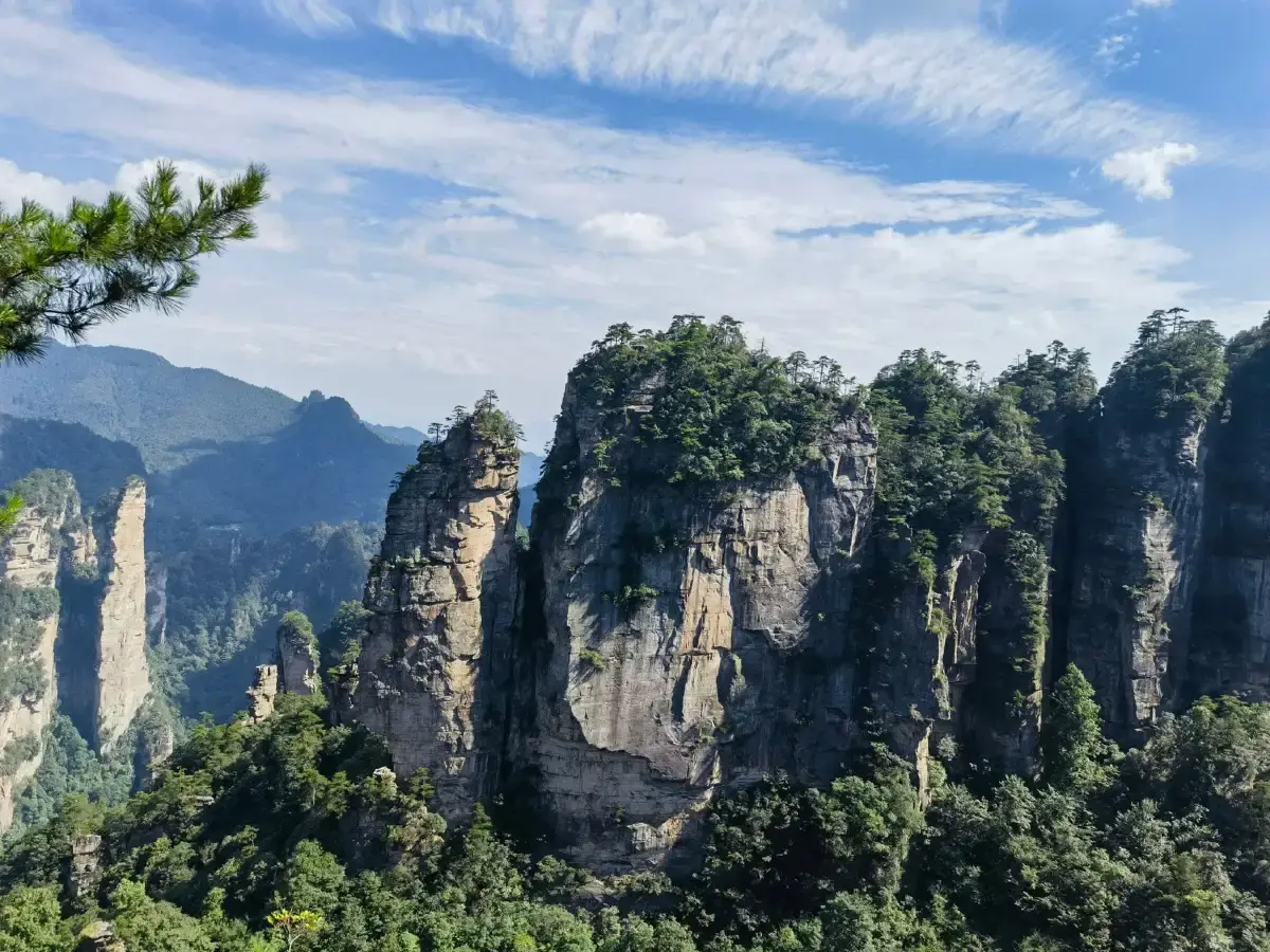 The Bailong Elevator built onto a sandstone cliff